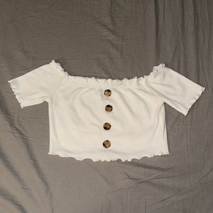 SHEIN Ruffled Crop Top